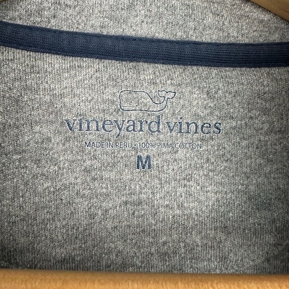 Vineyard Vines Grey Quarter Zip Sweater Size Medium - Picture 4 of 7